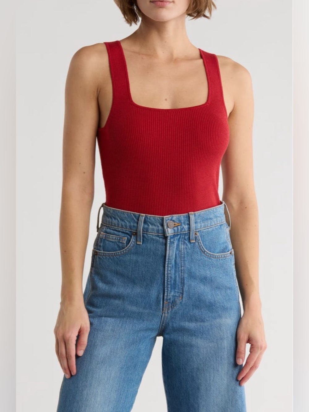 Splendid Rib Knit Sleeveless Sweater